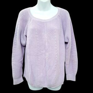 2/$20 Gap Purple Knitted Sweater Top Blouse Size: Large